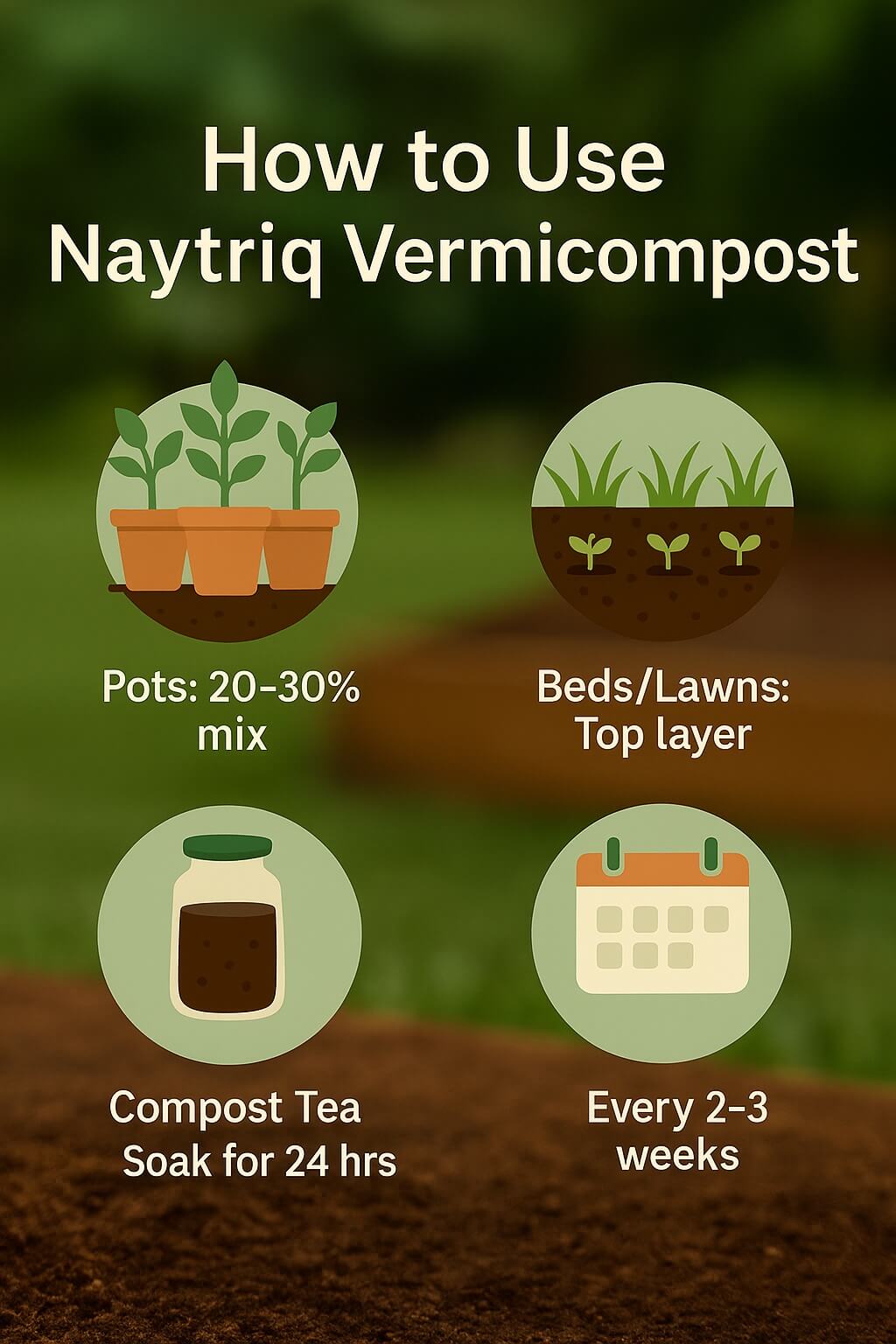 How to use Naytriq vermicompost: application guide for pots, gardens, and plants